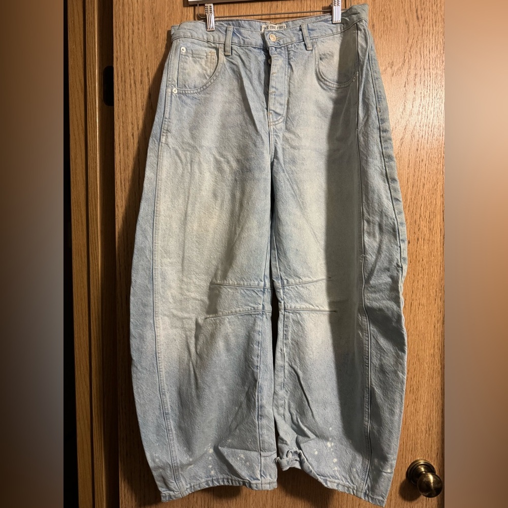 We The Free Womens Washed Blue Relaxed Jeans